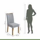 Conjunto 4 Cadeiras Estofadas Apogeu Móveis Lopas