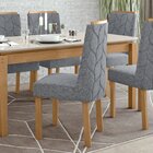 Conjunto 4 Cadeiras Estofadas Astrid Móveis Lopas Amêndoa Cle