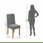 Conjunto 4 Cadeiras Estofadas Astrid Móveis Lopas Amêndoa Cle