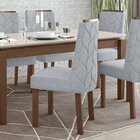 Conjunto 4 Cadeiras Estofadas Astrid Móveis Lopas Imbuia Clea