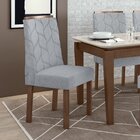 Conjunto 4 Cadeiras Estofadas Astrid Móveis Lopas Imbuia Clea