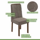 Conjunto 4 Cadeiras Estofadas Astrid Móveis Lopas Imbuia Clea