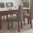 Conjunto 4 Cadeiras Estofadas Astrid Móveis Lopas Imbuia Clea