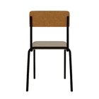 Conjunto 4 Cadeiras Estofadas Fixa Empilhável Fit Areia / Car