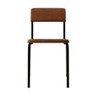 Conjunto 4 Cadeiras Estofadas Fixa Empilhável Fit Caramelo /