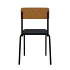 Conjunto 4 Cadeiras Estofadas Fixa Empilhável Fit Cinza Corri