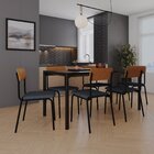 Conjunto 4 Cadeiras Estofadas Fixa Empilhável Fit Cinza Corri