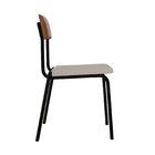 Conjunto 4 Cadeiras Estofadas Fixa Empilhável Fit Palha / Car