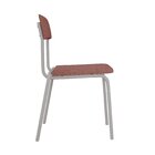 Conjunto 4 Cadeiras Estofadas Fixa Empilhável Fit Tulipa Rosê