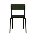 Conjunto 4 Cadeiras Estofadas Fixa Empilhável Fit Verde Musgo