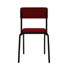 Conjunto 4 Cadeiras Estofadas Fixa Empilhável Fit Vermelho Vi