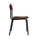 Conjunto 4 Cadeiras Estofadas Fixa Empilhável Fit Whisky / Pr