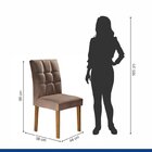 Conjunto 4 Cadeiras Estofadas Hobby Ypê/ Animale Marrom