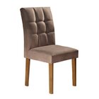 Conjunto 4 Cadeiras Estofadas Hobby Ypê/ Animale Marrom