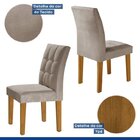 Conjunto 4 Cadeiras Estofadas Hobby Ypê/cinza