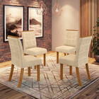 Conjunto 4 Cadeiras Estofadas Juanita Casa 812