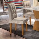 Conjunto 4 Cadeiras Estofadas Madri Ypê