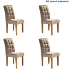 Conjunto 4 Cadeiras Estofadas Madri Ypê