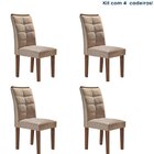 Conjunto 4 Cadeiras Estofadas Nápoles Chocolate