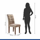 Conjunto 4 Cadeiras Estofadas Nápoles Chocolate