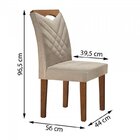 Conjunto 4 Cadeiras Estofadas Texas Chocolate/jacar