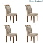 Conjunto 4 Cadeiras Estofadas Texas Chocolate/jacar