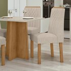 Conjunto 4 Cadeiras Exclusive  Amêndoa Clean/linho Rinzai Bege