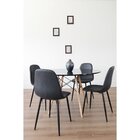 Conjunto 4 Cadeiras Fixa Tania  Preto Vintage