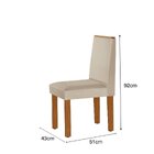 Conjunto 4 Cadeiras Flora Yescasa 92x51x43 Cm Castanho Cinamo