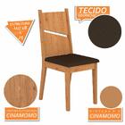 Conjunto 4 Cadeiras Havana Cinamomo/suede Marrom - Móveis Ara