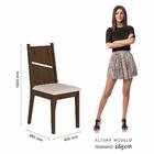 Conjunto 4 Cadeiras Havana Imbuia/suede Bege - Móveis Arapong