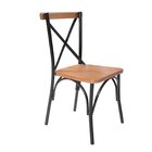 Conjunto 4 Cadeiras Industrial Aço Madeira Maciça Laís Castan