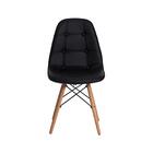 Conjunto 4 Cadeiras Jantar Charles Eames Eiffel Botone Preta