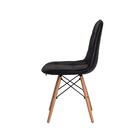 Conjunto 4 Cadeiras Jantar Charles Eames Eiffel Botone Preta