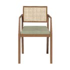 Conjunto 4 Cadeiras King Com Braço Em Madeira Maciça Com Tela