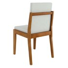 Conjunto 4 Cadeiras Lady Em Madeira Maciça Mel Natural/linho