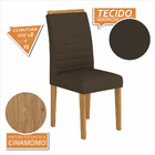 Conjunto 4 Cadeiras Lima Cinamomo/ Marrom - Móveis Arapongas