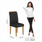 Conjunto 4 Cadeiras Lima Cinamomo/ Preto - Móveis Arapongas