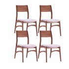 Conjunto 4 Cadeiras Madeira Maciça Alento Champagne/bes