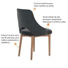 Conjunto 4 Cadeiras Madeira Maciça Concha Anatômica Confortáv
