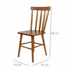 Conjunto 4 Cadeiras Madeira Maciça Torneadas Envernizadas Mem