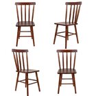 Conjunto 4 Cadeiras Madeira Maciça Torneadas Envernizadas Mem