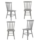 Conjunto 4 Cadeiras Madeira Maciça Torneadas Laqueadas Memphi