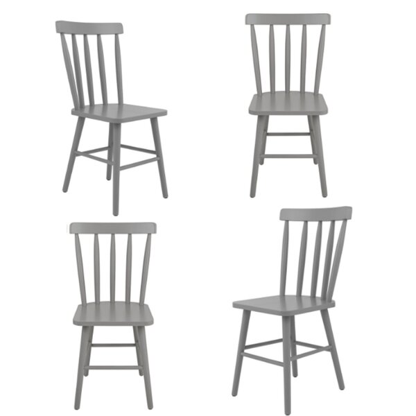 Conjunto 4 Cadeiras Madeira Maciça Torneadas Laqueadas Memphi