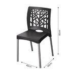 Conjunto 4 Cadeiras Nature Preta Preto