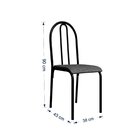 Conjunto 4 Cadeiras Para Cozinha E Sala De Jantar Preto/cinza