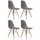 Conjunto 4 Cadeiras Para Sala De Jantar Eames Eiffel Dkr Cinza