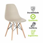 Conjunto 4 Cadeiras Para Sala De Jantar Eames Eiffel Dkr Nude