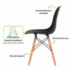 Conjunto 4 Cadeiras Para Sala De Jantar Eames Eiffel Dkr Preto