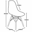 Conjunto 4 Cadeiras Para Sala De Jantar Eames Eiffel Dkr Preto